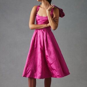 Anthropologie Maeve Square Neck Jacquard Dress